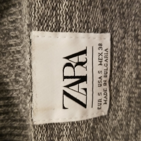 💕ZARA💕 Long Sleeve Swetshirt Top ~ Marled Grey Small EUC - Picture 6 of 6